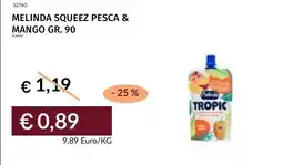 Prezzemolo e Vitale Melinda squeez pesca & mango offerta