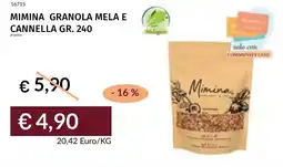 Prezzemolo e Vitale Mimina granola mela e cannella offerta