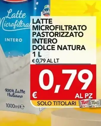 TuoDi Latte microfiltrato pastorizzato intero 1000 ml offerta