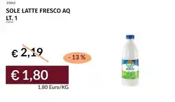 Prezzemolo e Vitale Sole latte fresco aq offerta