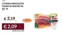 Prezzemolo e Vitale Citterio prosciutto crudo in vaschetta offerta