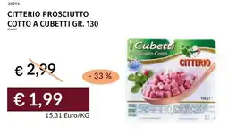 Prezzemolo e Vitale Citterio prosciutto cotto a cubetti offerta