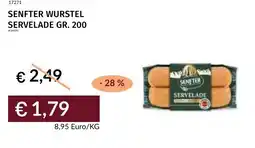 Prezzemolo e Vitale Senfter wurstel servelade offerta