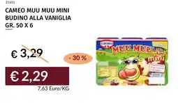 Prezzemolo e Vitale Cameo muu muu mini budino alla vaniglia offerta