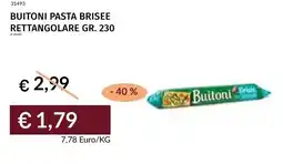Prezzemolo e Vitale Buitoni pasta brisee rettangolare offerta