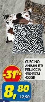 Risparmio Casa Cuscino animalier pelliccia offerta