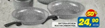 Risparmio Casa Batteria 6pz iron rock in carbon steel offerta