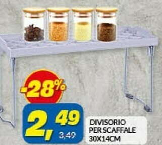 Risparmio Casa Divisorio per scaffale 30x14cm offerta