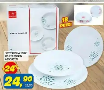 Set tavola 18pz white moon