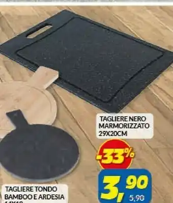 Risparmio Casa Tagliere tondo bamboo e ardesia offerta