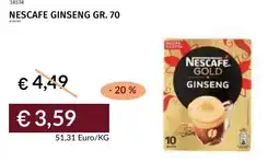 Prezzemolo e Vitale Nescafe ginseng offerta
