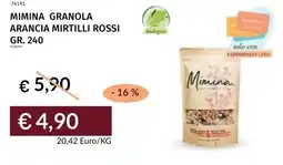 Prezzemolo e Vitale Mimina granola arancia mirtilli rossi offerta