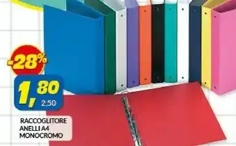 Risparmio Casa Raccoglitore anelli a4 monocromo offerta