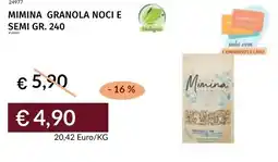 Prezzemolo e Vitale Mimina granola noci e semi offerta