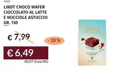 Prezzemolo e Vitale Lindt choco wafer cioccolato al latte e nocciole astuccio offerta