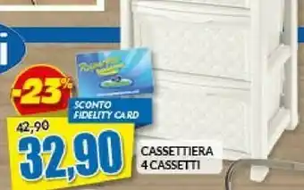 Risparmio Casa Cassettiera 4 cassetti offerta