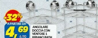 Risparmio Casa Angolare doccia con ventose offerta