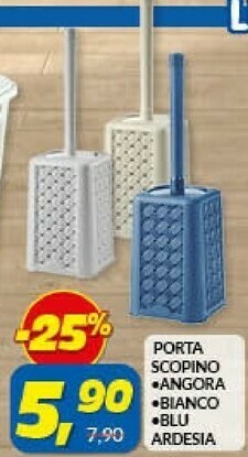 Risparmio Casa Porta scopino angora/ bianco/ blu ardesia offerta