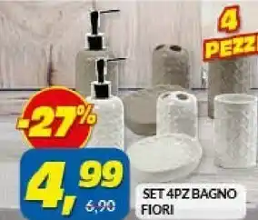 Risparmio Casa Set 4pz bagno fiori offerta