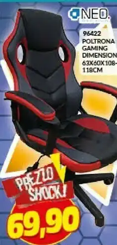 Risparmio Casa Poltrona gaming dimensione 63x60x108- 118cm offerta