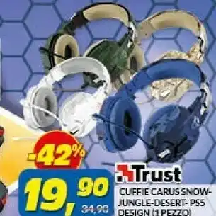 Risparmio Casa Cuffie carus snow- jungle-desert- ps5 design offerta