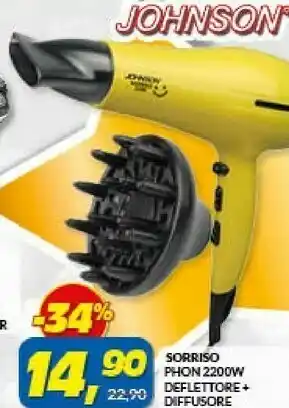 Risparmio Casa Sorriso phon 2200w deflettore+ diffusore offerta