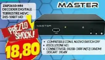 Risparmio Casa Master zap2610-mh decoder digitale offerta