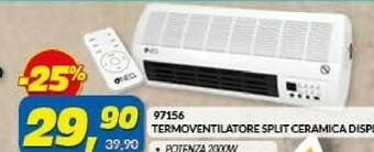 97156 termoventilatore split ceramica display