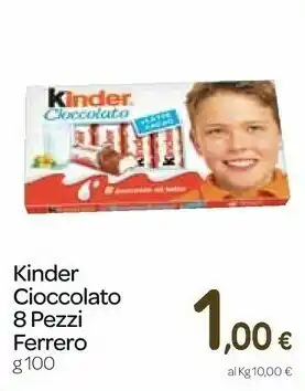 Carrefour Express Kinder cioccolato 8 pezzi offerta