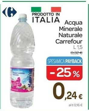 Carrefour Express Carrefour acqua minerale naturale offerta