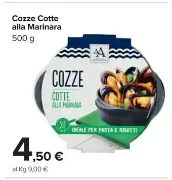Carrefour Market Cozze cotte alla marinara offerta