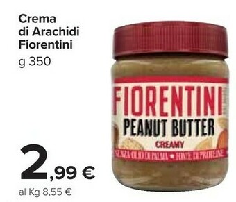 Carrefour Market Fiorentini crema di arachidi offerta