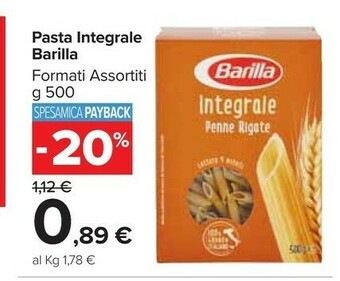 Carrefour Market Pasta integrale offerta