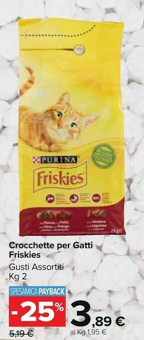 Carrefour Market Crocchette per gatti friskies offerta