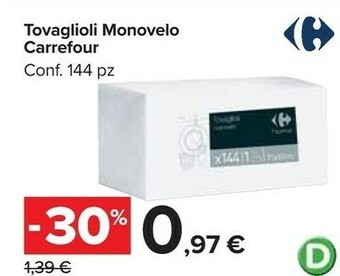 Carrefour Market Carrefour tovaglioli monovelo offerta