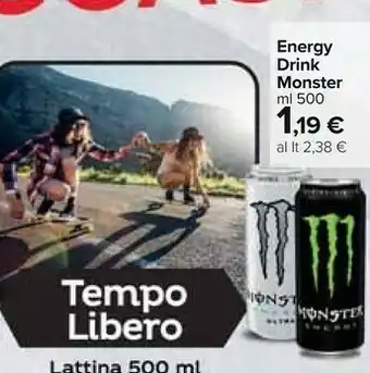Carrefour Market Monster - energy 500 g(ml) offerta