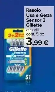 Carrefour Market Gillette rasoio usa e getta sensor 3 offerta