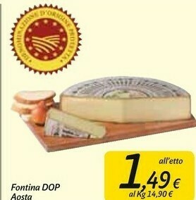 Carrefour Market Aosta fontina dop offerta
