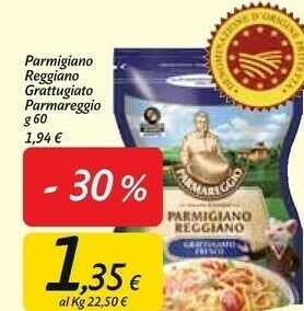 Carrefour Market Parmigiano reggiano grattugiato 60 g(ml) offerta