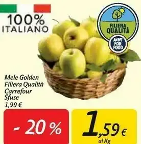 Filiera qualità mele golden carrefour sfuse