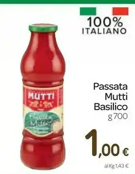Carrefour Express Mutti - passata di pomodoro al basilico 700 g(ml) offerta