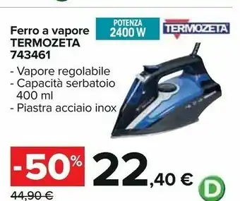 Carrefour Ferro a vapore termozeta 743461 offerta