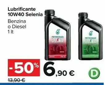 Carrefour 10w40 lubrificante selenia 1000 ml offerta