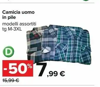 Carrefour Camica uomo in pile offerta