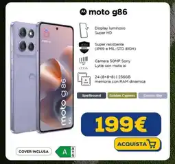 Euronics motorola moto g86 offerta