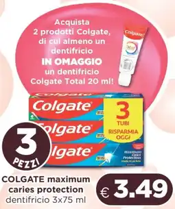 Acqua & Sapone COLGATE maximum caries protection dentifricio offerta
