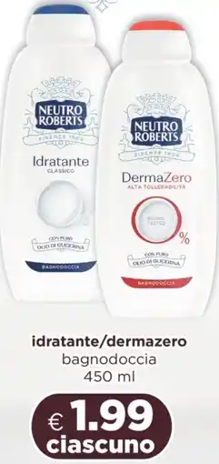 Acqua & Sapone NEUTRO ROBERTS idratante/dermazero bagnodoccia offerta