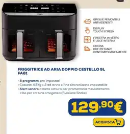 Euronics Higo friggitrice ad aria doppio cestello 9L FA81 offerta