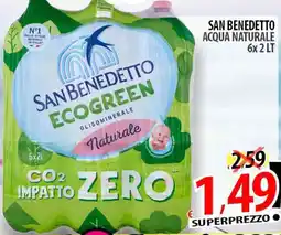 Il Genio Supermercato San benedetto acqua naturale offerta