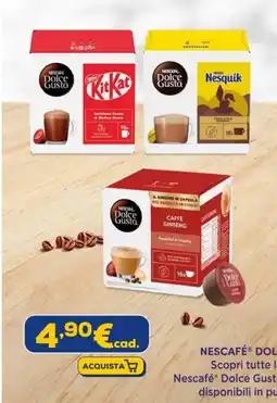 Euronics Nescafé dolce gusto scopri tutte le capsule offerta